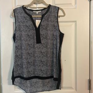 Black white camisole top